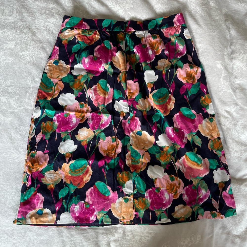 Size 2 Jcrew factory floral A-line skirt